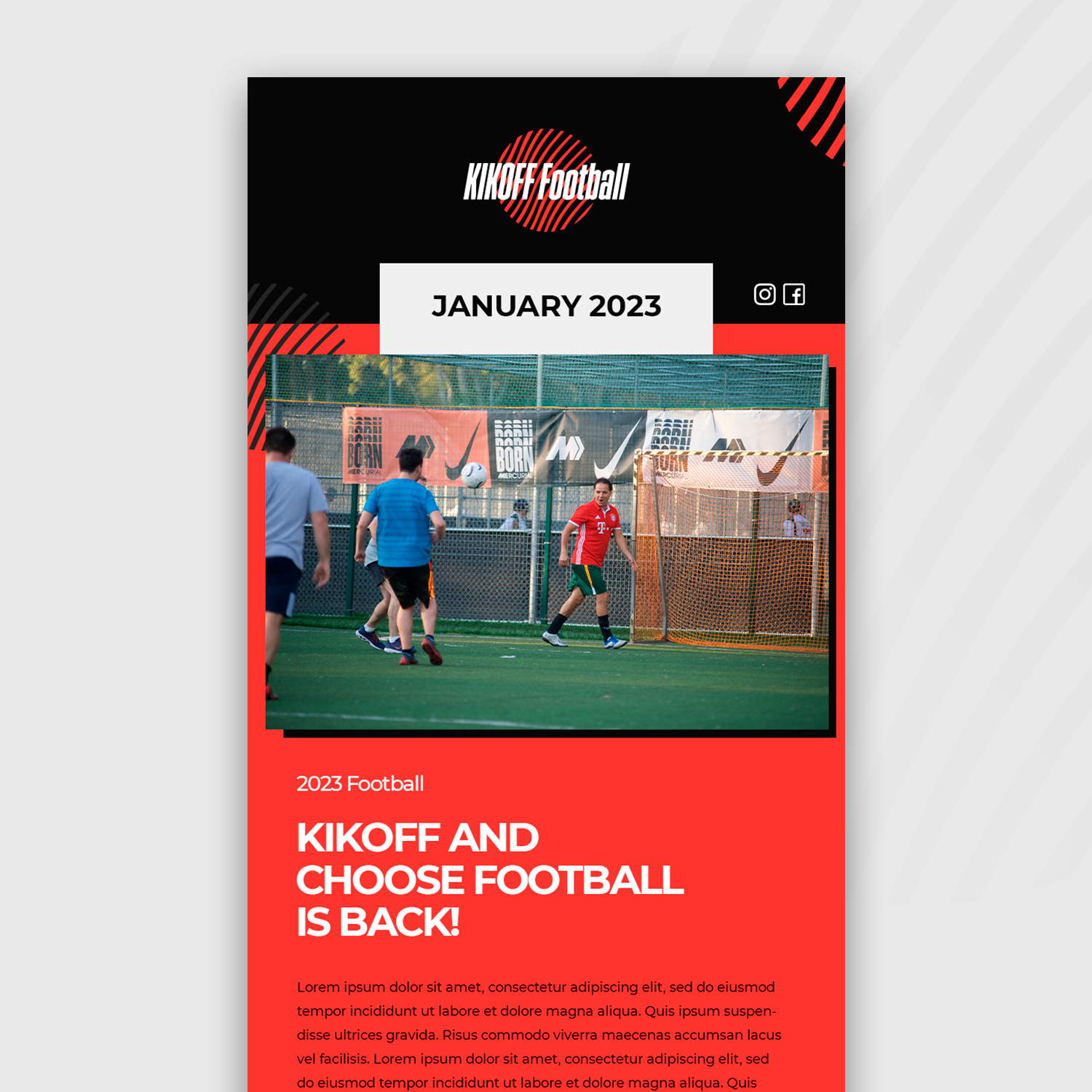 KIKOFF Email Template Graphic Design