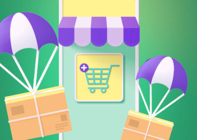 Parachuting orders for online shipping