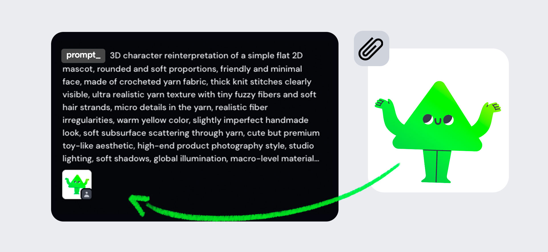 Prompt used for making our illustrated mascot 3D