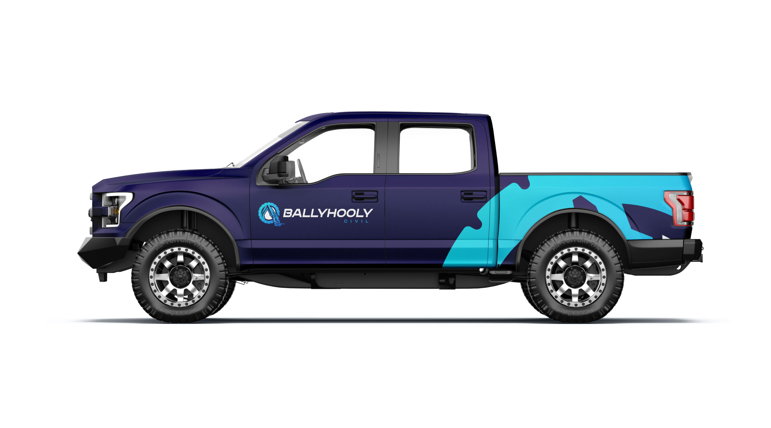 Ballyhooley Civil mockup of branding as a vehicle wrap Ballyhooley Civil mockup of branding as a vehicle wrap