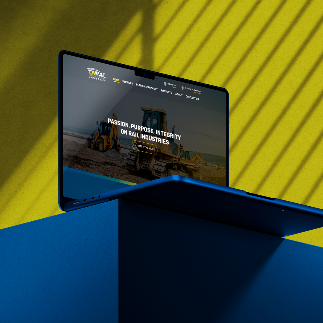 On Rail Industries Website Design